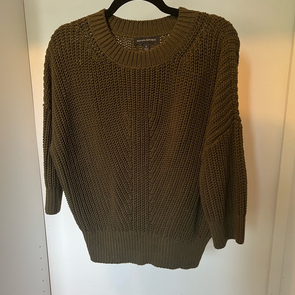 Banana Republic Small Green Knit Sweater